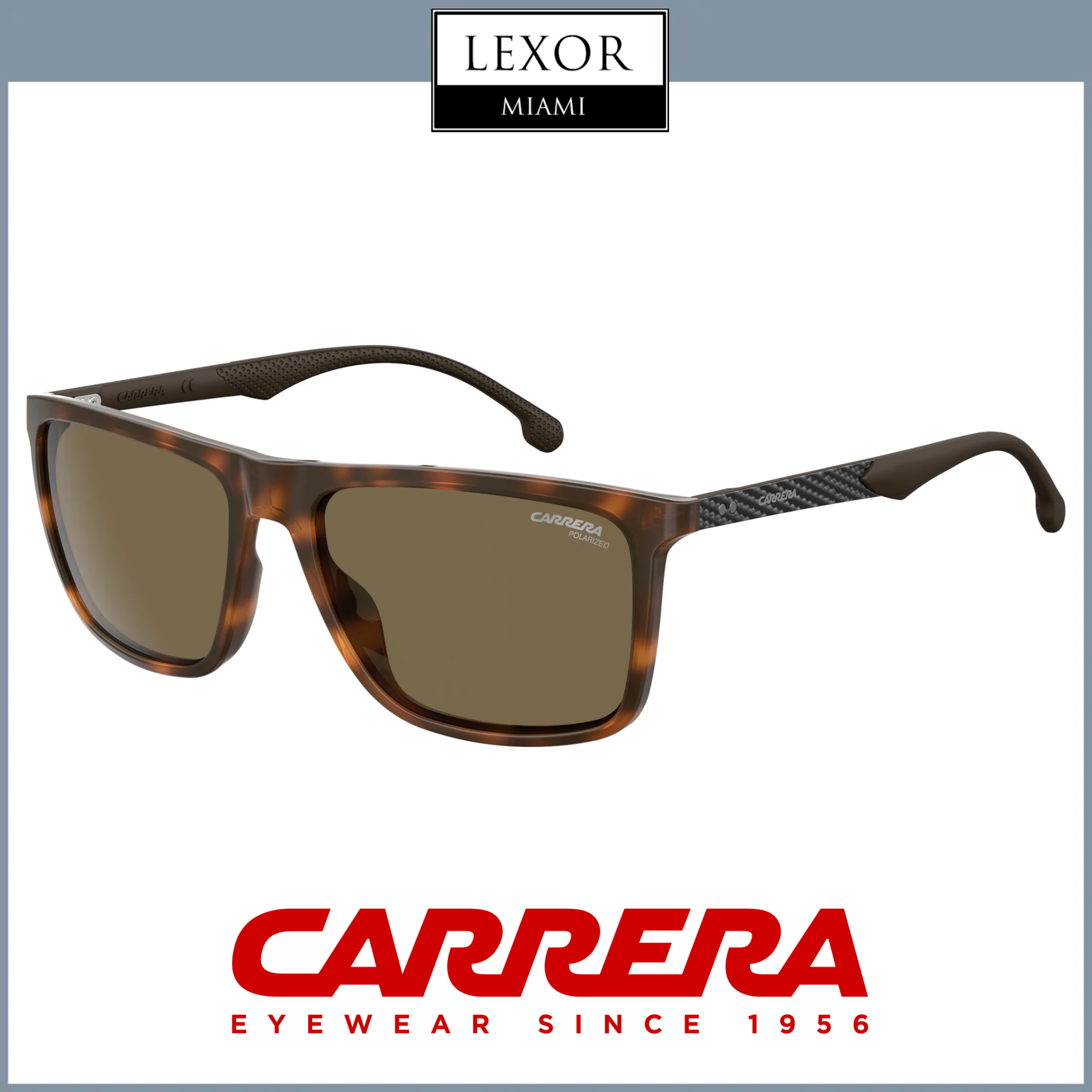 CARRERA 8032/S 807IR New hot Glossy Black/Gray Authentic Sunglasses with case