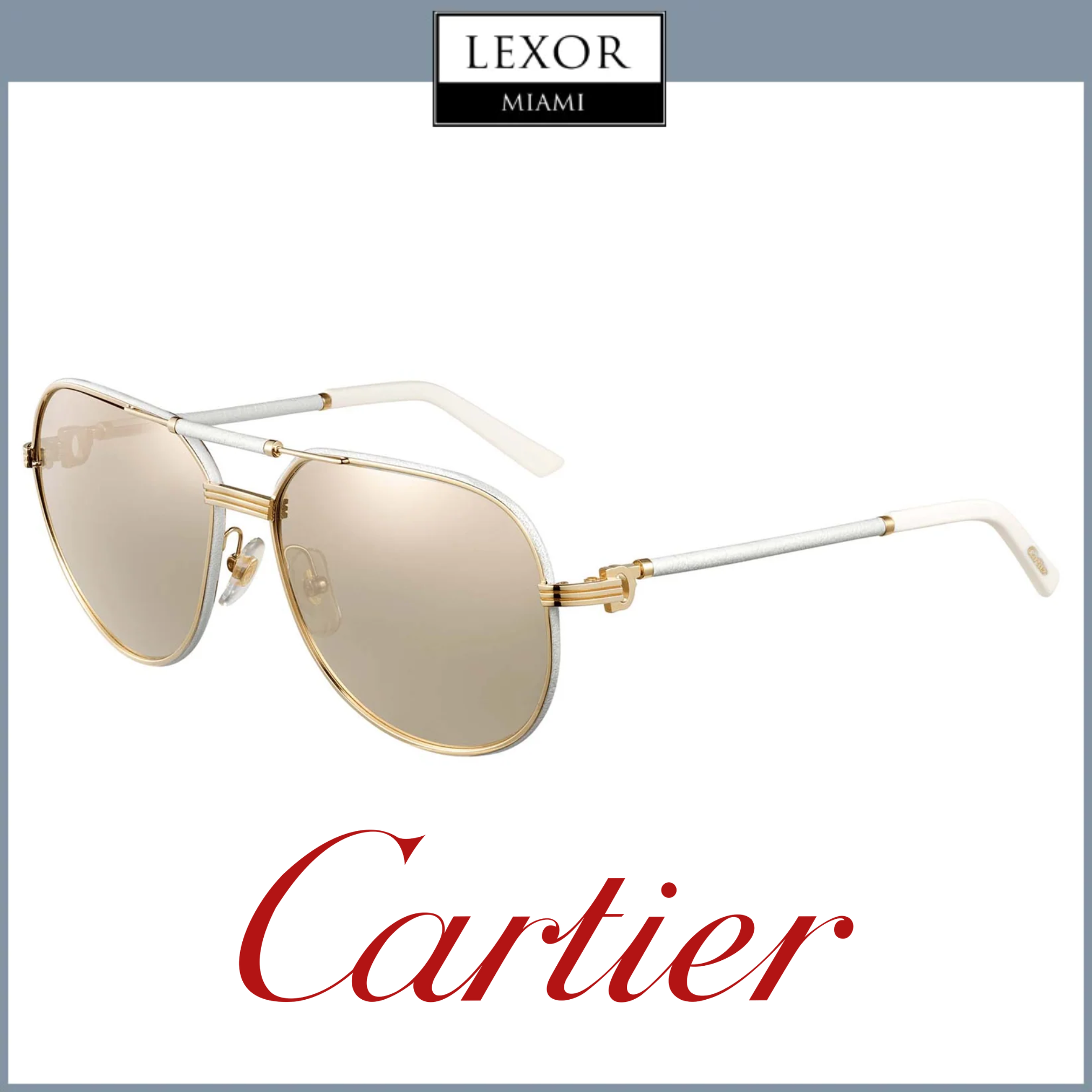 Cartier CT0053S 003 55 Unisex Sunglasses Lexor Miami