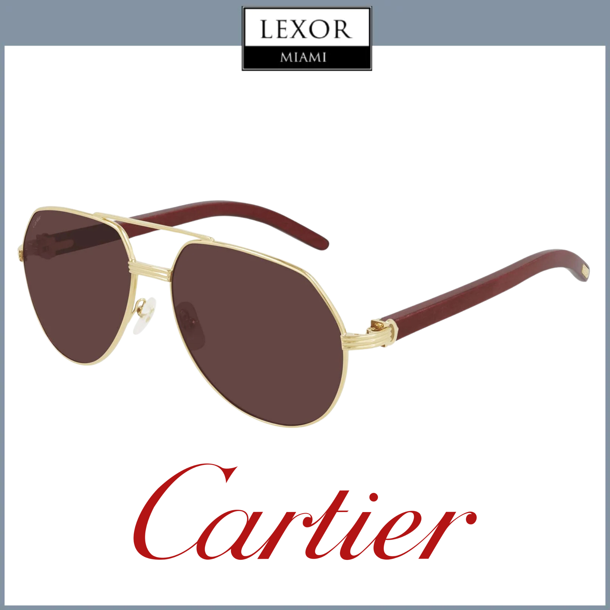 Cartier CT0272S 004 60 Unisex Sunglasses Lexor Miami