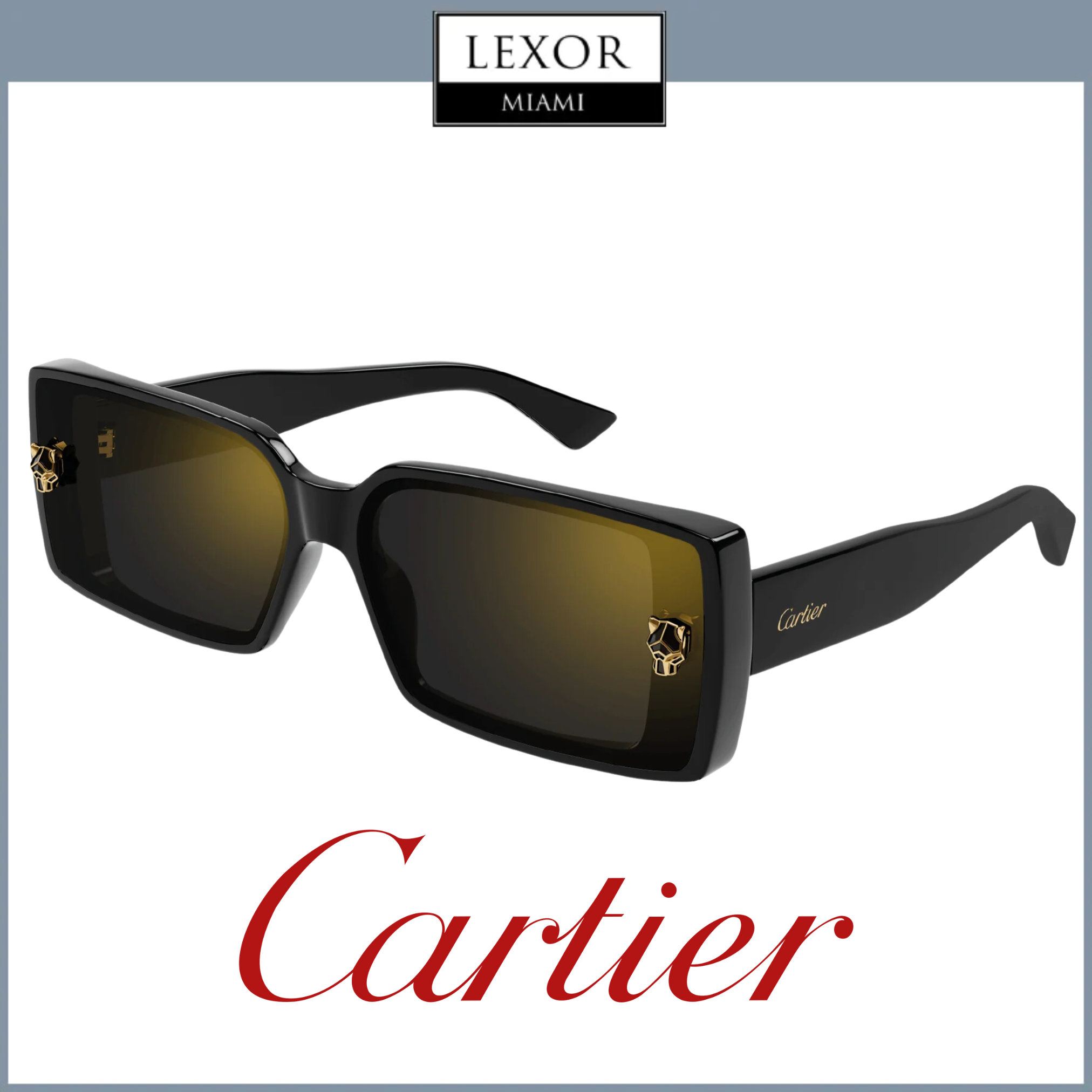 Cartier CT0358S 001 Unisex Acetate Sunglasses Lexor Miami