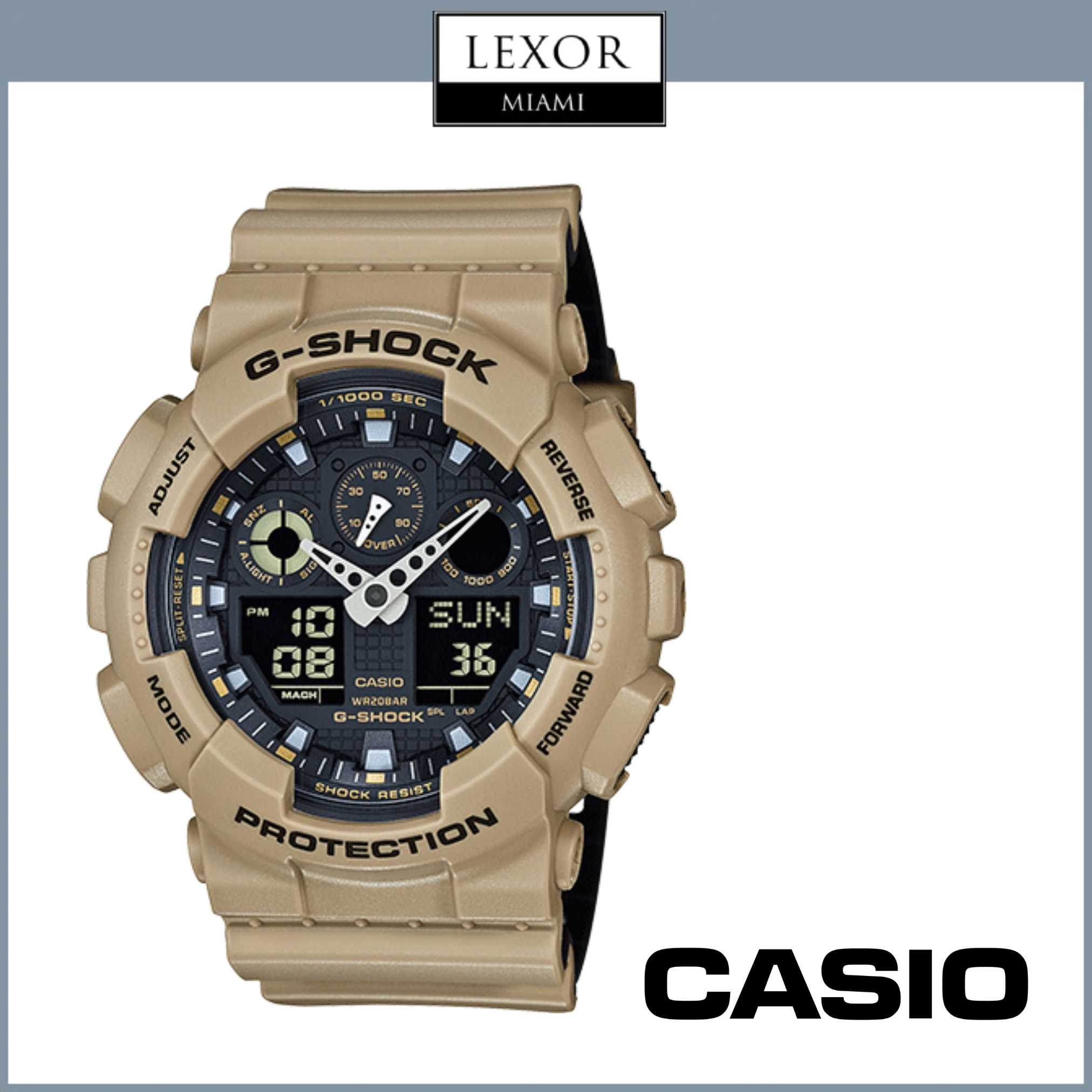 CASIO G-SHOCK Ana-Digi 3-EYE GA100L-8A – Lexor Miami