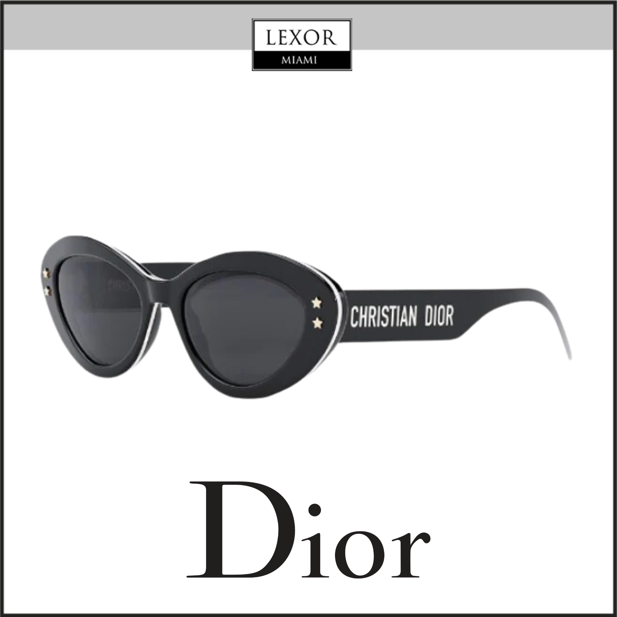 Dior Grey Cat Eye Ladies Sunglasses DIORPACIFIC B1U 10A0 53