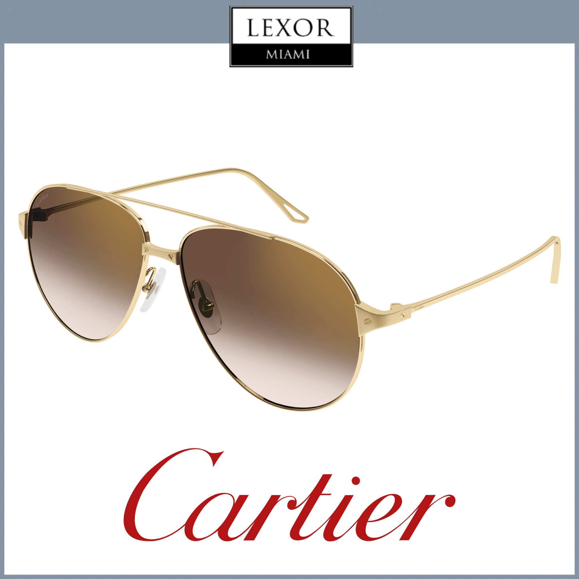 Cartier Sunglasses Ct0298s 002 57 Metal Woman Upc 843023155254 Lexor Miami 3494