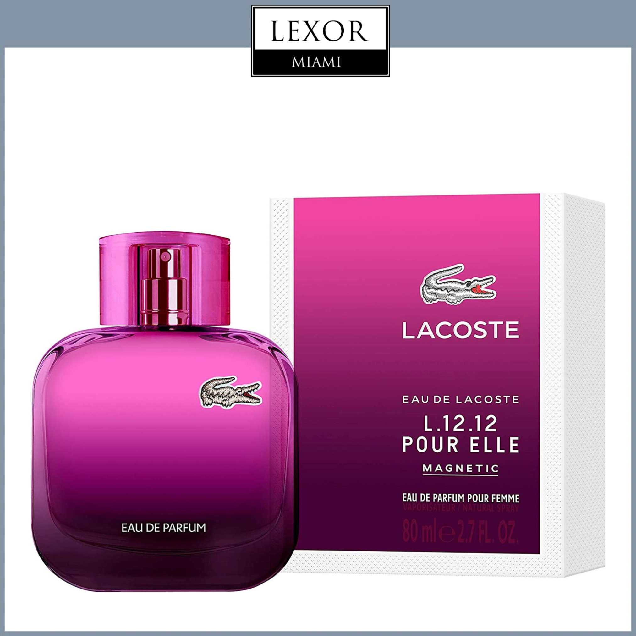 LACOSTE EAU DE LACOSTE L.12.12 MAGNETIC 2.7 EDP SP WOMEN Perfume Lexor Miami