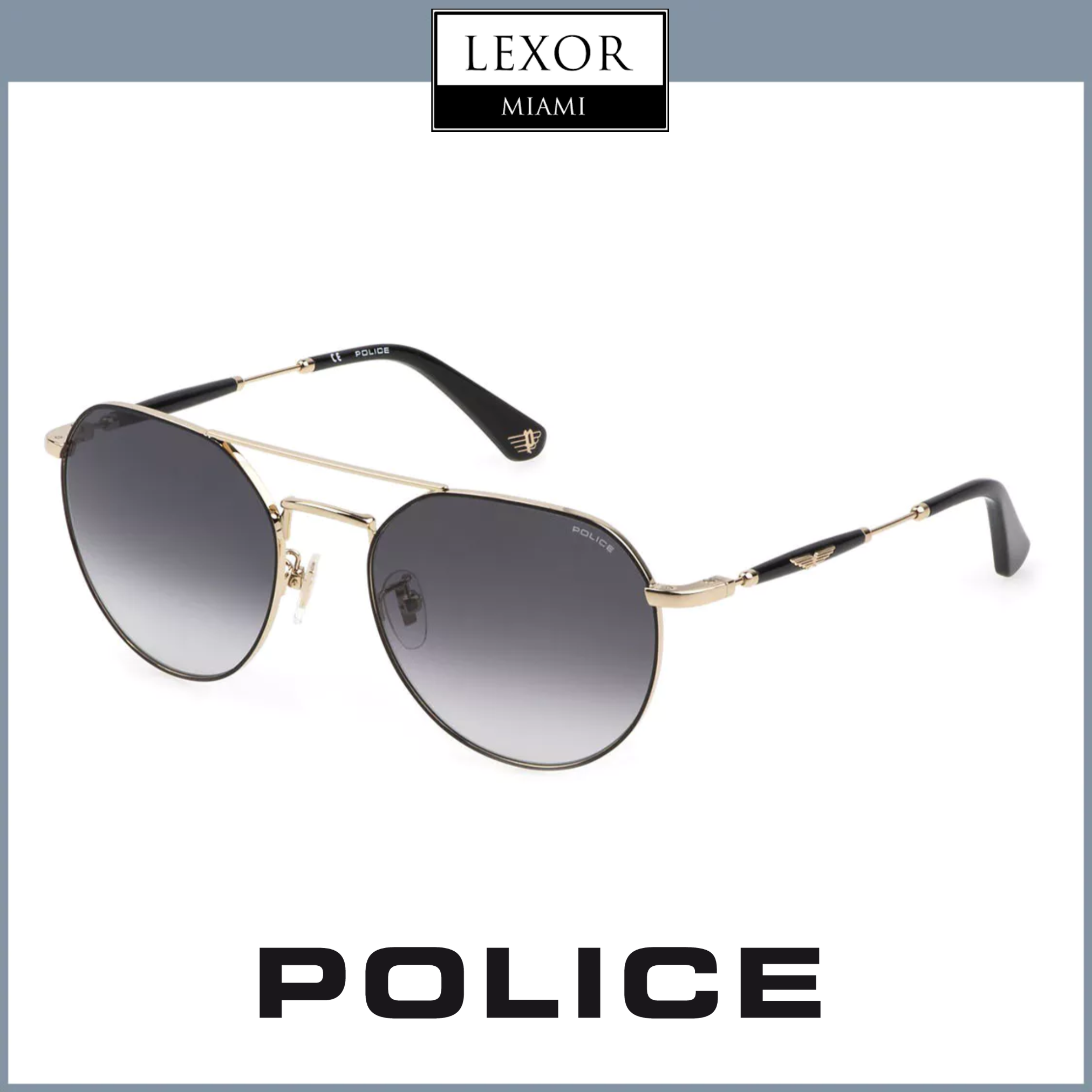 Police SPLF14 Sunglasses - 0302 Black/Gold