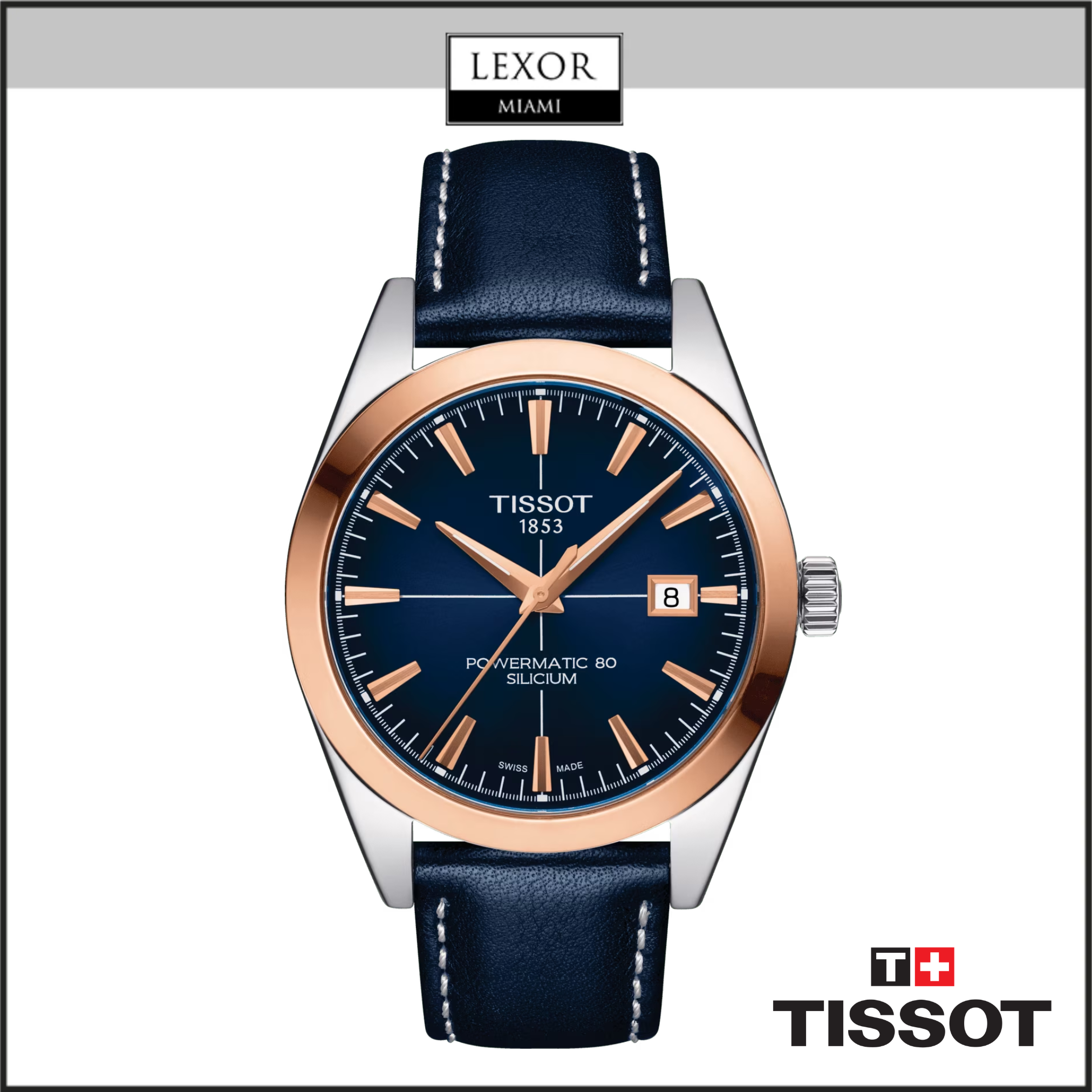 TISSOT T9274074604100 GENTLEMAN POWERMATIC 80 SILICIUM SOLID 18K