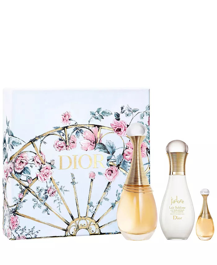 Christian Dior J'adore Set: J'adore EDP 3.4oz + J'adore Body Milk 2.5oz +  J'adore EDP 0.17oz