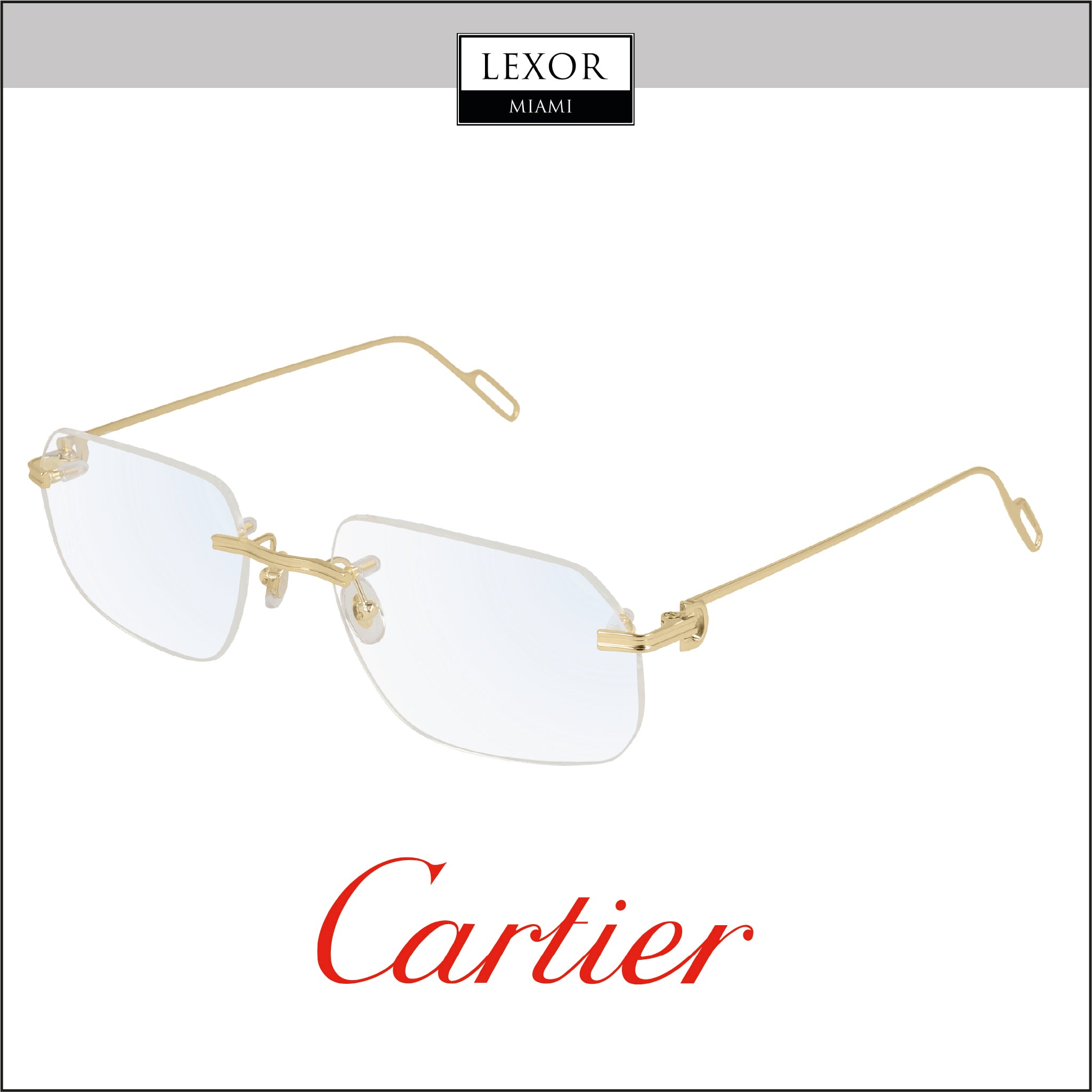 Cartier CT0113O 001 Unisex Sunglasses Lexor Miami