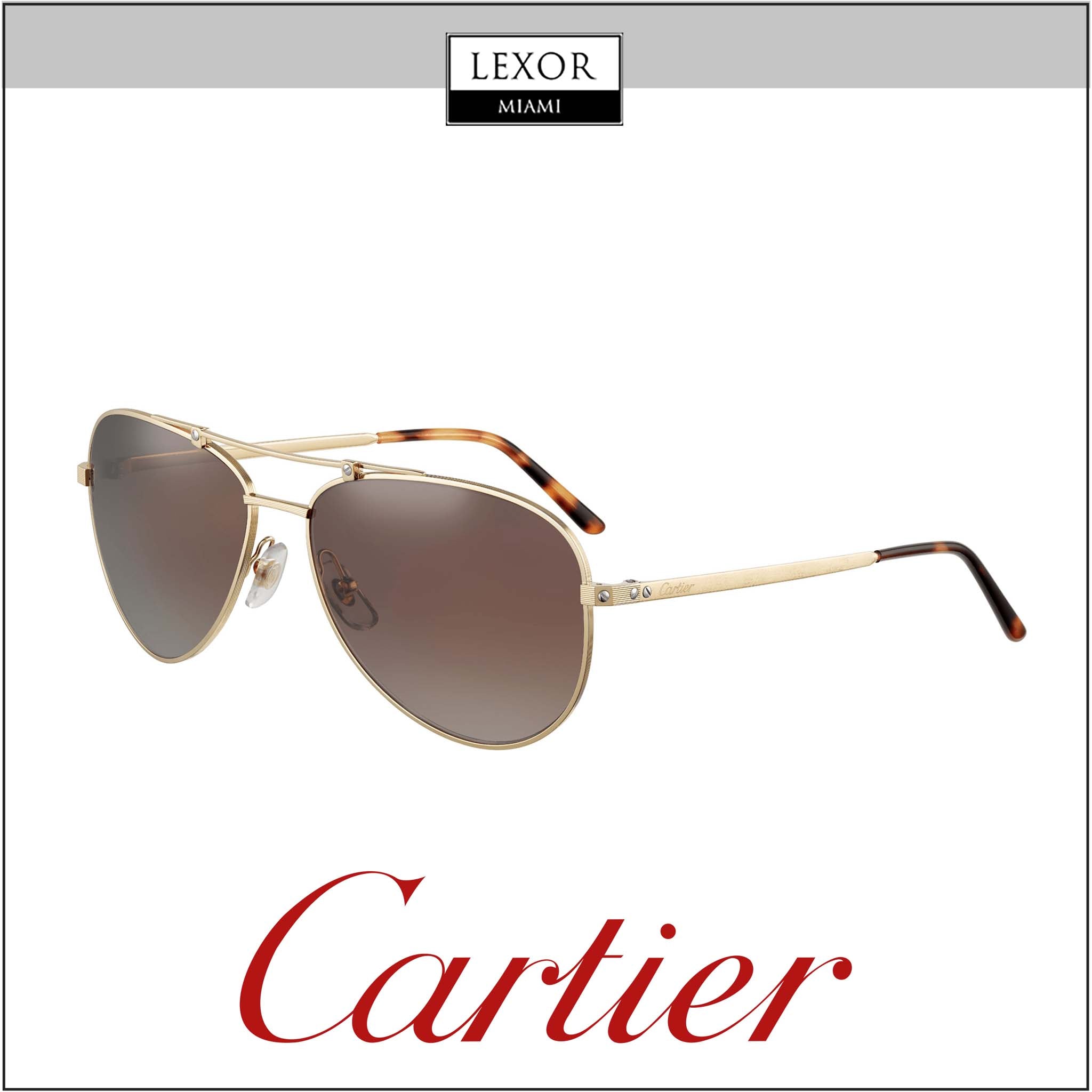 Cartier CT0083S 003 55 Unisex Sunglasses Lexor Miami