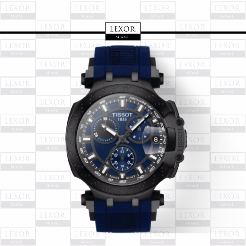 Tissot T1154173704100 T Race Chronograph Navy Blue Silicone Strap