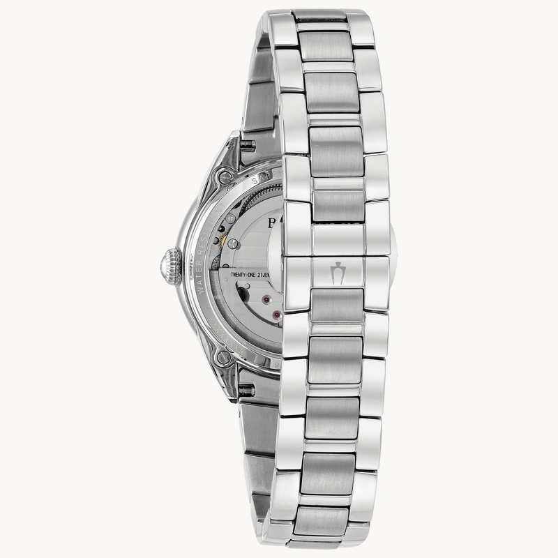 Reloj automático de acero inoxidable de dos tonos Bulova 98P170 Sutton para mujer