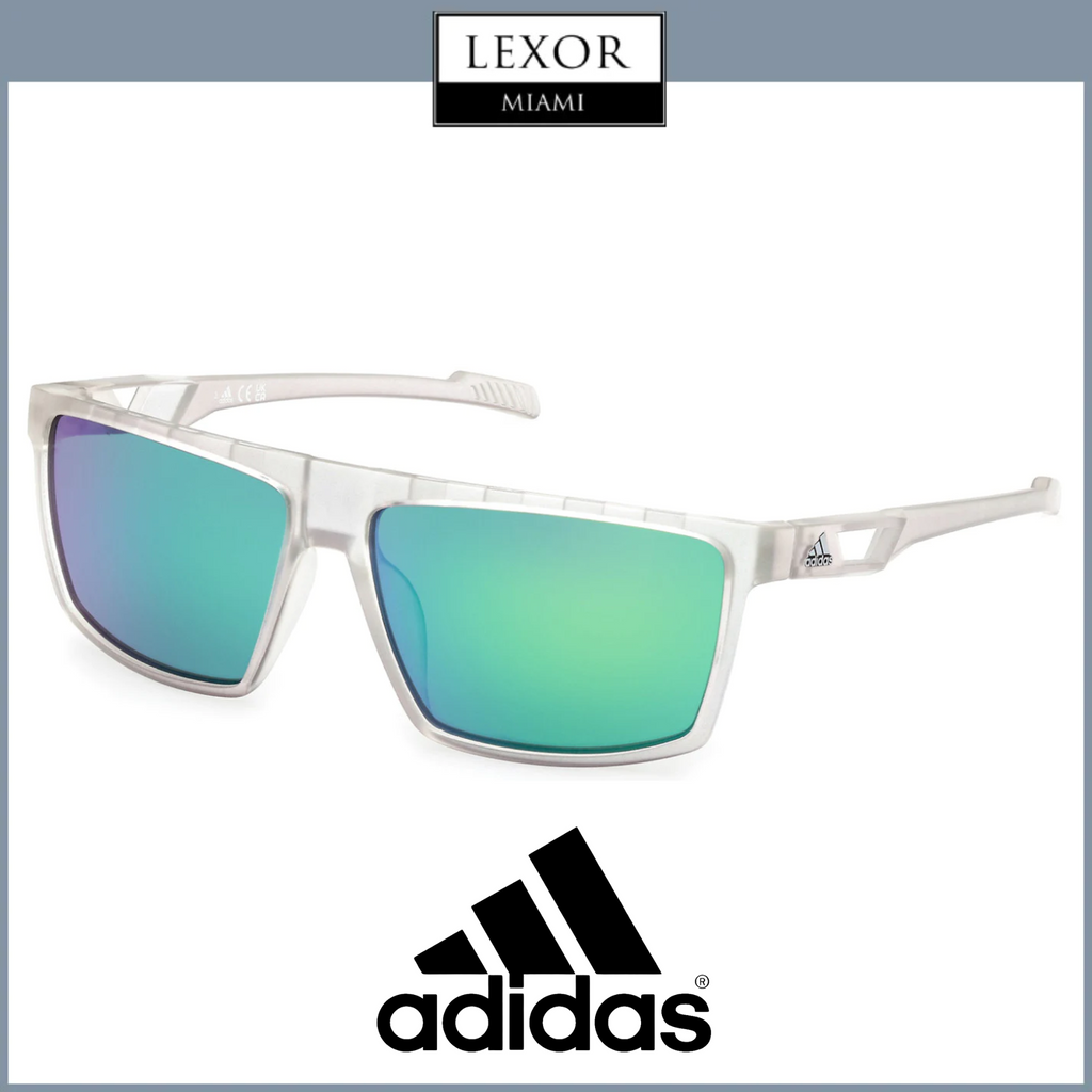 Amazon.com: Adidas SP0007 26X Sunglasses Men's Crystal/Blue Mirror Lenses  Rectangular 57mm : Clothing, Shoes & Jewelry