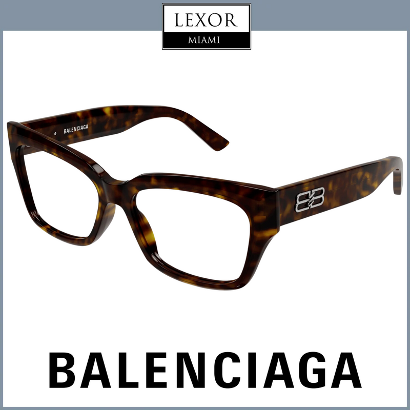 Balenciaga BB0274O-002 55 Montura de gafas MUJER RECICLADA