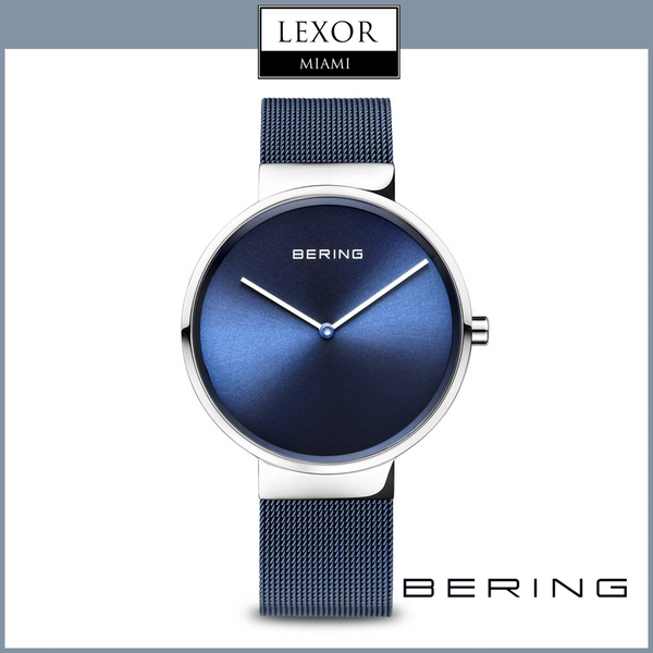 Bering 14539 307 Classic Blue Stainless Steel Mesh Strap Unisex Watche Lexor Miami