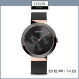 Bering 35040-166 Relógios unissex com pulseira de malha de aço inoxidável e cerâmica