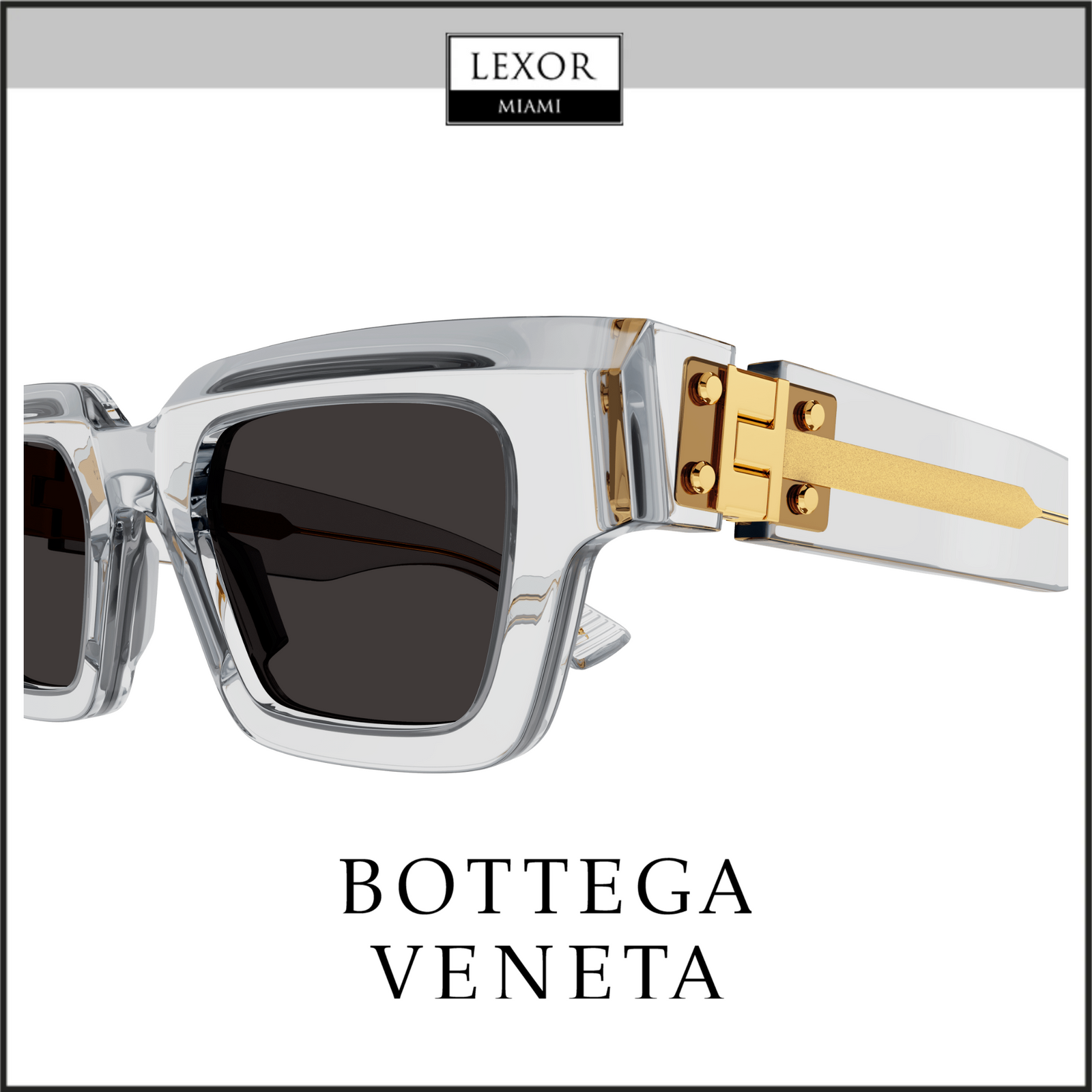 Bottega Veneta BV1230S 001 49 Sunglass UNISEX RECYCLED Lexor Miami