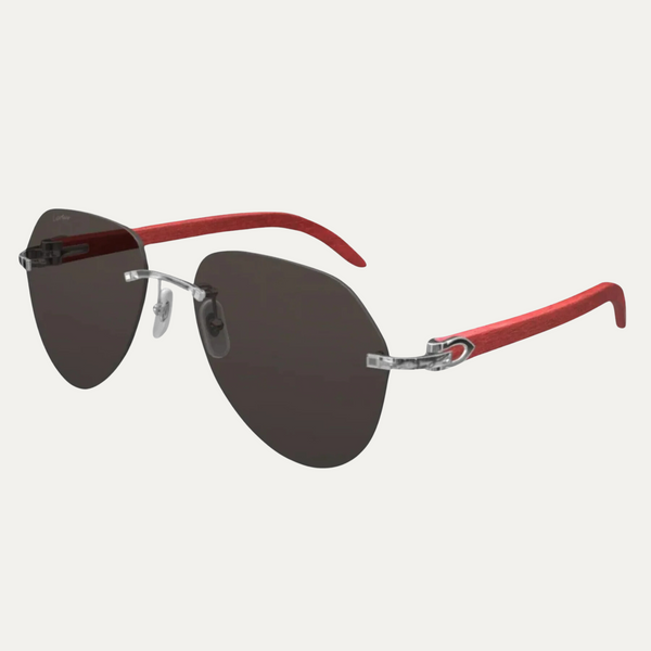 Gafas de sol Cartier CT0007CS 057 Hombre METAL MADERA