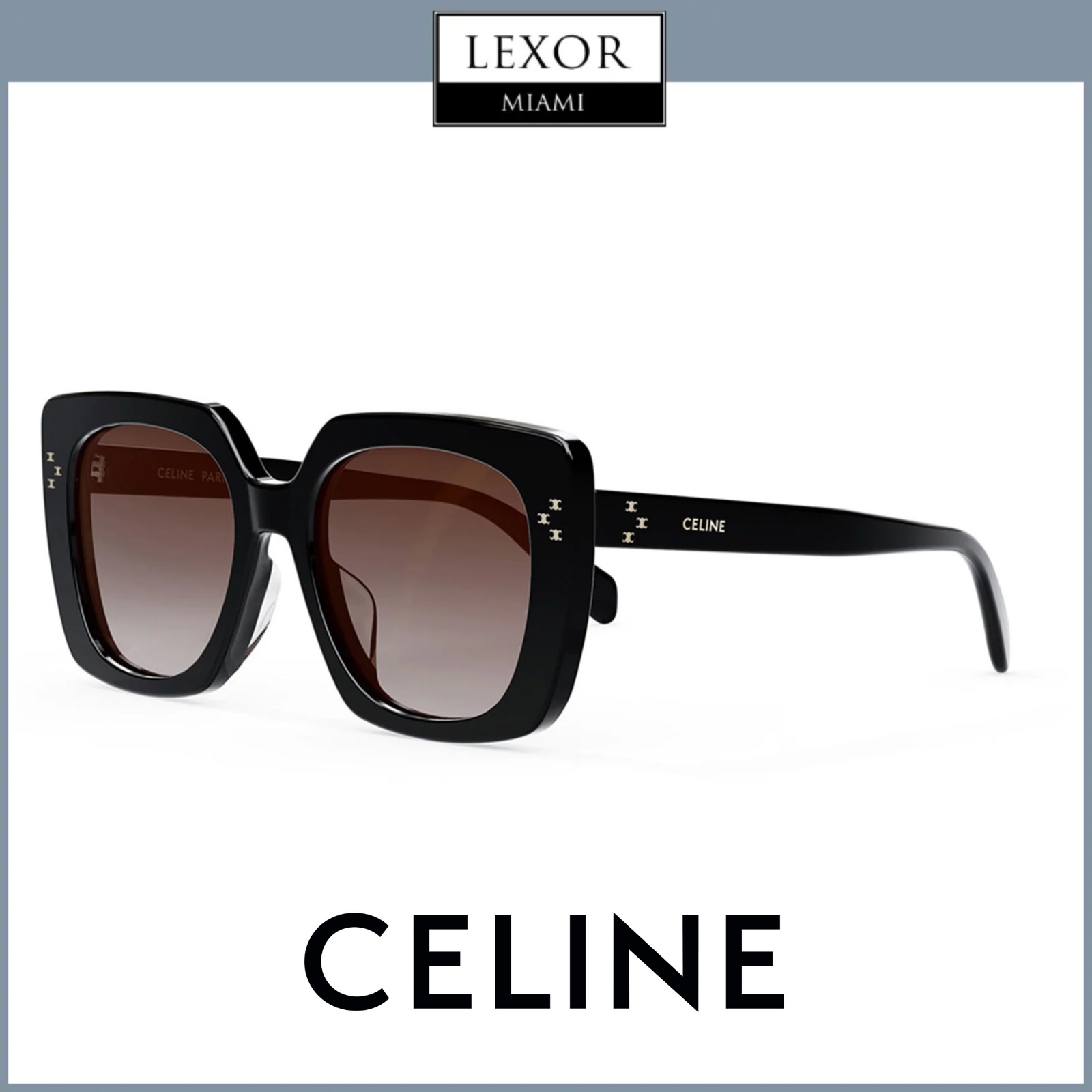 Celine CL40218U 01F ACETATE SUNGLASS 55 Women Sunglasses Lexor Miami