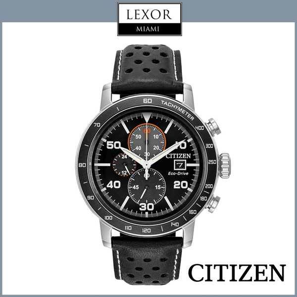 Reloj Citizen CA0649-14E Brycen Eco-Drive con correa de piel negra para hombre