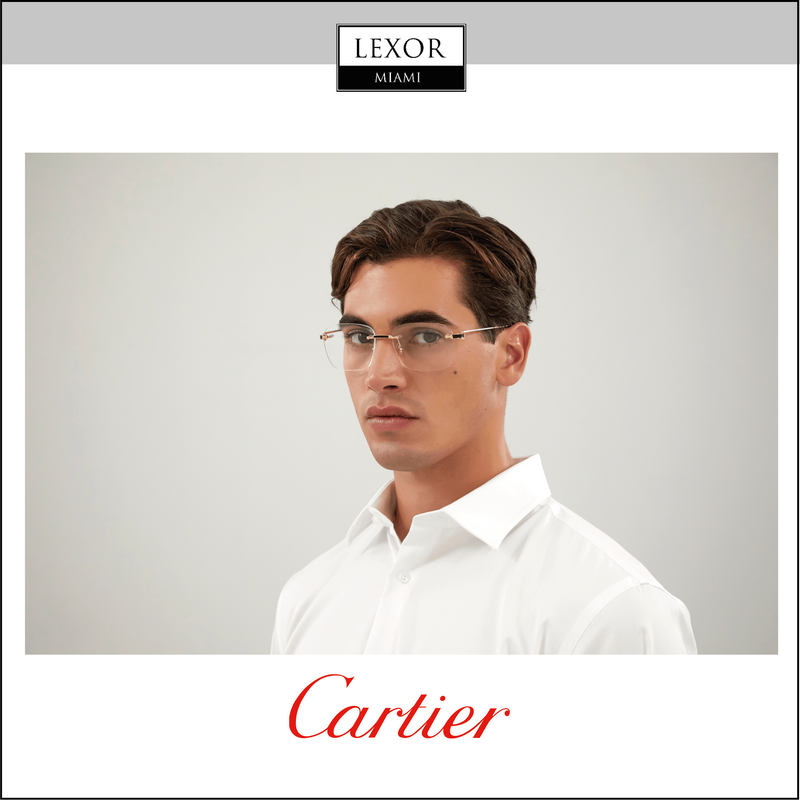 Cartier CT0343O 001 Armação de Óculos Masculina