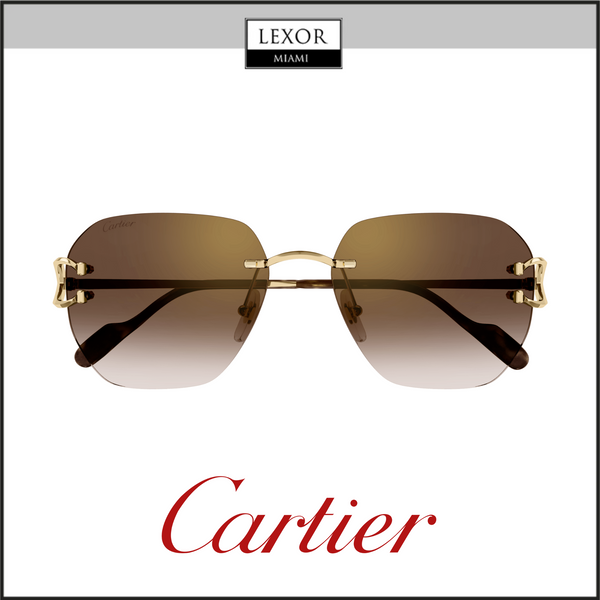 Cartier CT0394S-002 58 Óculos de Sol UNISSEX METAL