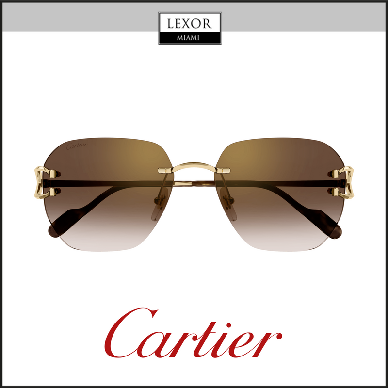 Cartier CT0394S-002 58 Óculos de Sol UNISSEX METAL