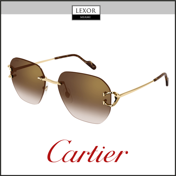 Cartier CT0394S-002 58 Óculos de Sol UNISSEX METAL