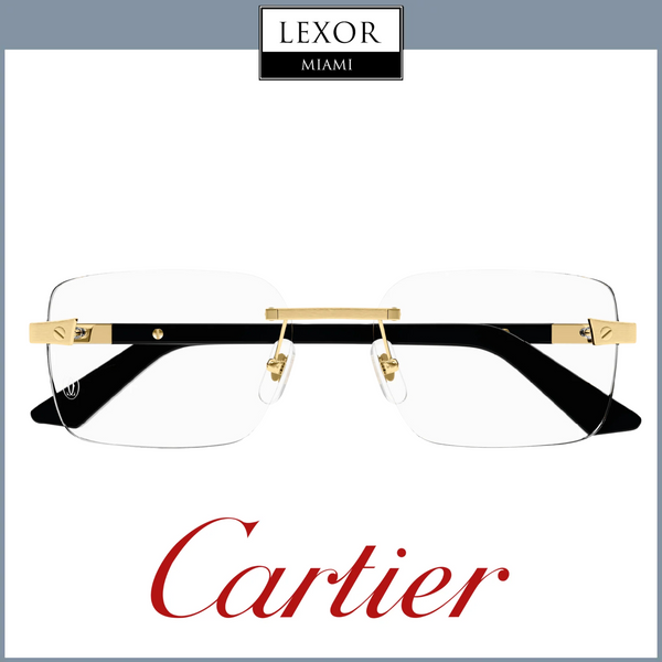 Cartier Exception CT0411O 003 57 Man HORN Optical Frame