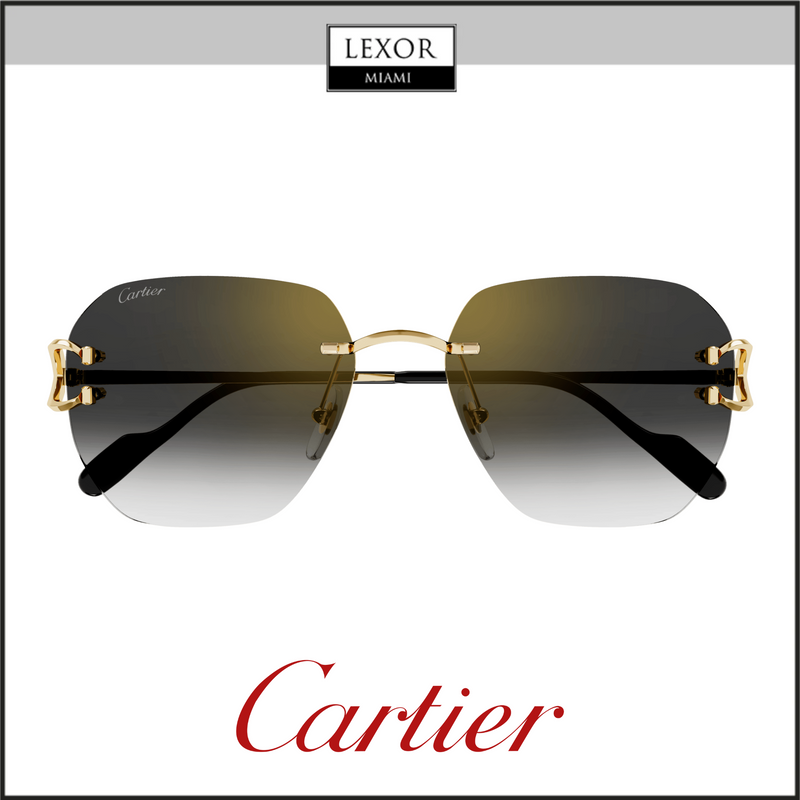 Cartier CT0394S-001 58 Óculos de Sol UNISSEX METAL