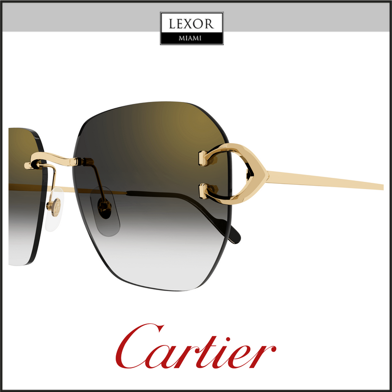 Cartier CT0394S-001 58 Óculos de Sol UNISSEX METAL