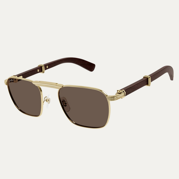 Cartier Sunglasses CT0428S-001 54 MAN METAL WOOD upc: 843023172213