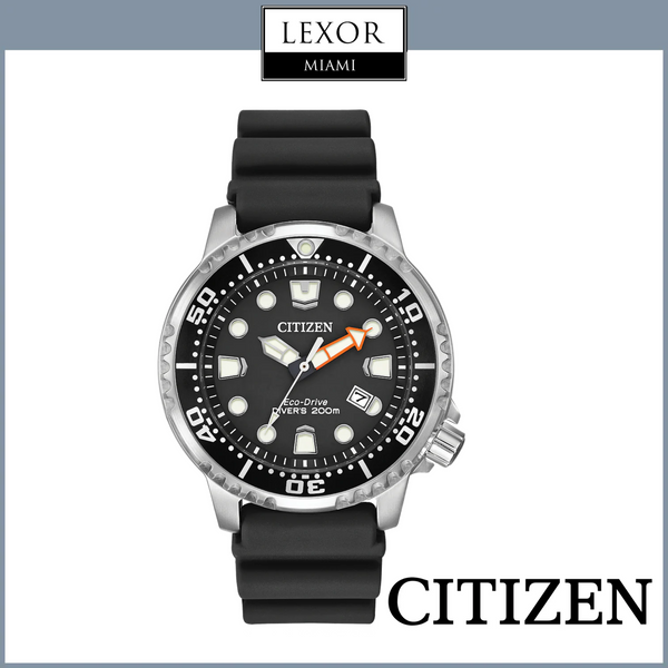 Citizen BN0150-28E ProMaster Diver Eco-Drive Black Silicone Strap Men Watches