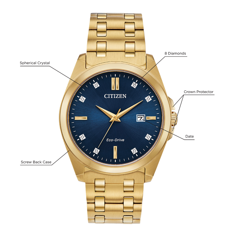 Relógios Citizen BM7103-51L Eco WR100 SSG Aço Inoxidável Masculino