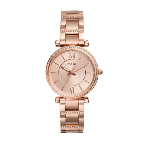 Fossil ES4301 CARLIE Stainless Steel Rose Gold Watch