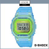 Reloj unisex G-Shock DW5600LS-2 con correa de resina azul y esqueleto vibrante