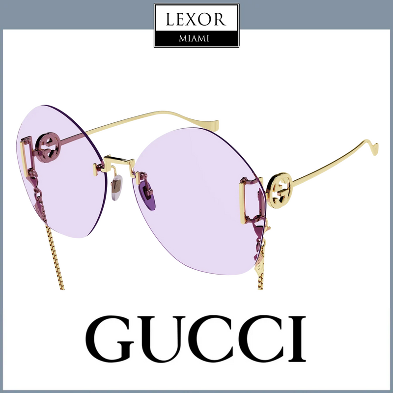 Gucci GG1203S-001 65 Óculos de Sol Feminino Metal