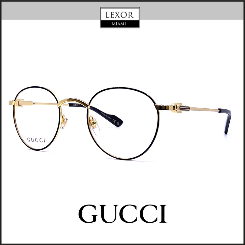 Gucci GG1222O 001 Armação Óptica Unissex 