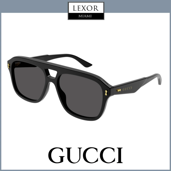 Gucci GG1263S-001 57 Óculos de Sol Masculino Acetato