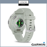 Garmin Watches Venu® 3S Silver Stainless Steel Bezel with Sage Gray Case and Silicone Band 010-02785-01 UPC 753759314781