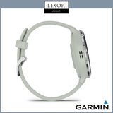 Garmin Watches Venu® 3S Silver Stainless Steel Bezel with Sage Gray Case and Silicone Band 010-02785-01 UPC 753759314781