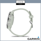 Garmin Watches Venu® 3S Silver Stainless Steel Bezel with Sage Gray Case and Silicone Band 010-02785-01 UPC 753759314781