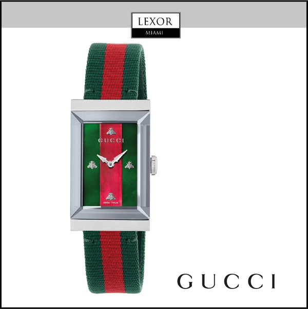 Relógios femininos Gucci YA147404 G-Frame Nylon Strap