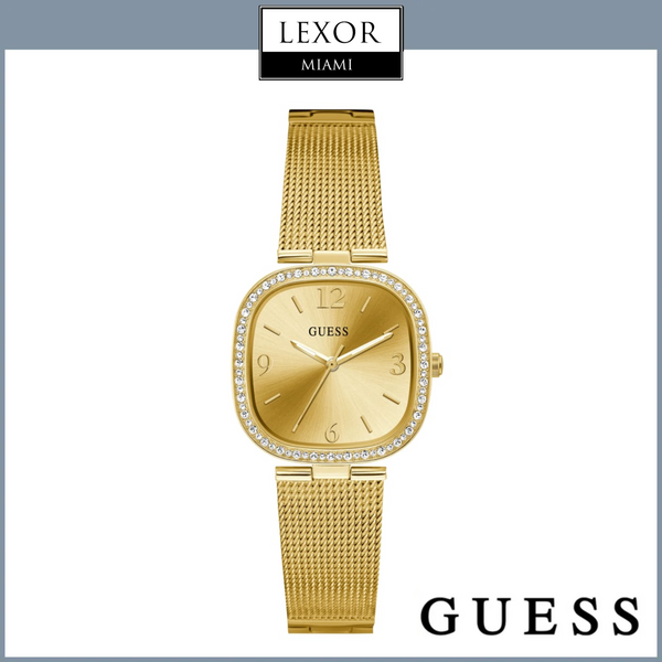 Guess GW0354L2 Gold-Tone Mesh Analog Watch Women