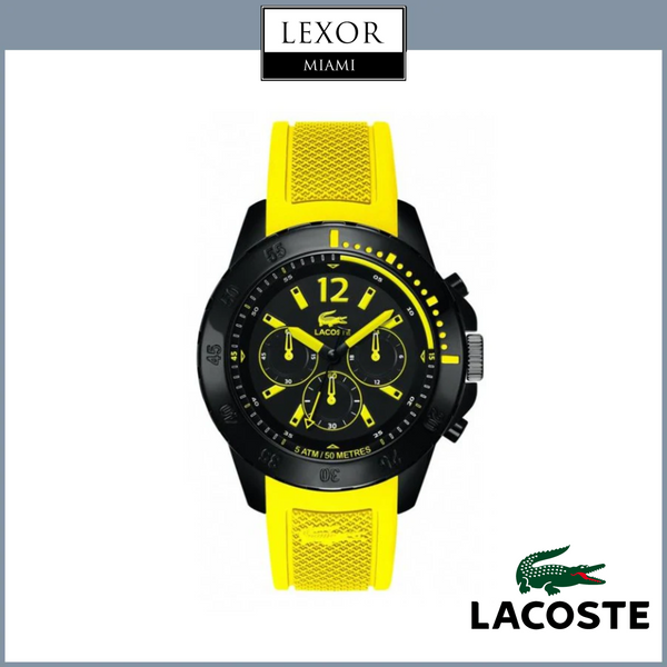 Lacoste 2010739 Fidji Reloj analógico de cuarzo de silicona amarillo para hombre Lexor Miami