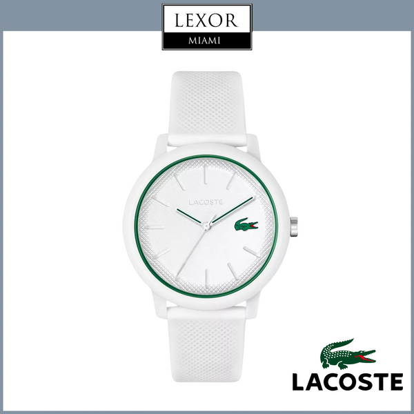 Lacoste 2011169 Men's L.12.12 White Silicone Strap Watch 42mm