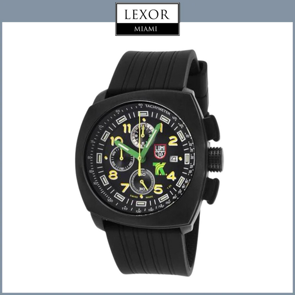 Luminox XL.1101.S Tony Kanaan Chrono - Reloj de cuarzo para hombre, esfera de silicona negra y movimiento Lexor Miami