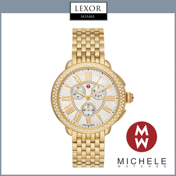 Relógios femininos Michele MWW21A000070 SEREIN GP CHRONO com pulseira de aço