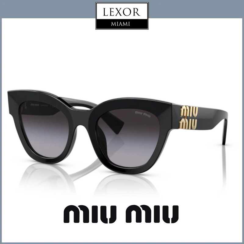 Gafas de sol para mujer MIU MIU 0MU 01YS 1AB5D1 51 de acetato pulido negro