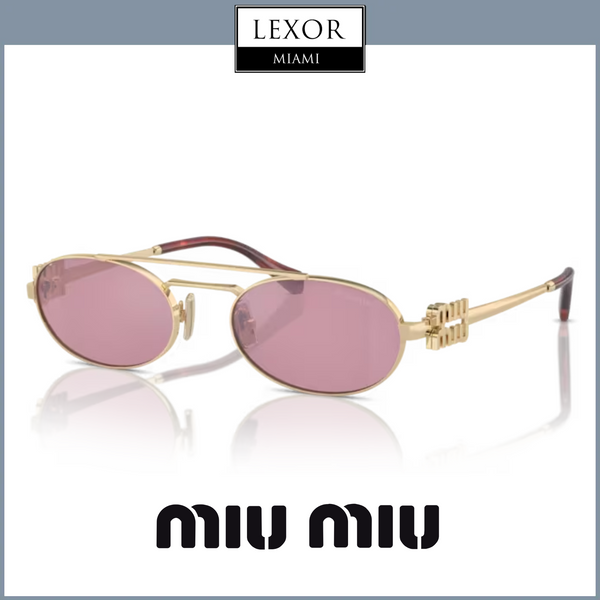 Gafas de sol para mujer MIU MIU 0MU 54ZS ZVN70D 53 de metal pulido dorado pálido