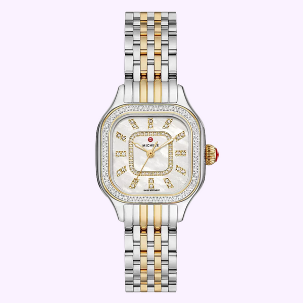 Reloj de acero inoxidable con diamantes en dos tonos Meggie de Michele MWW33B000002 para mujer